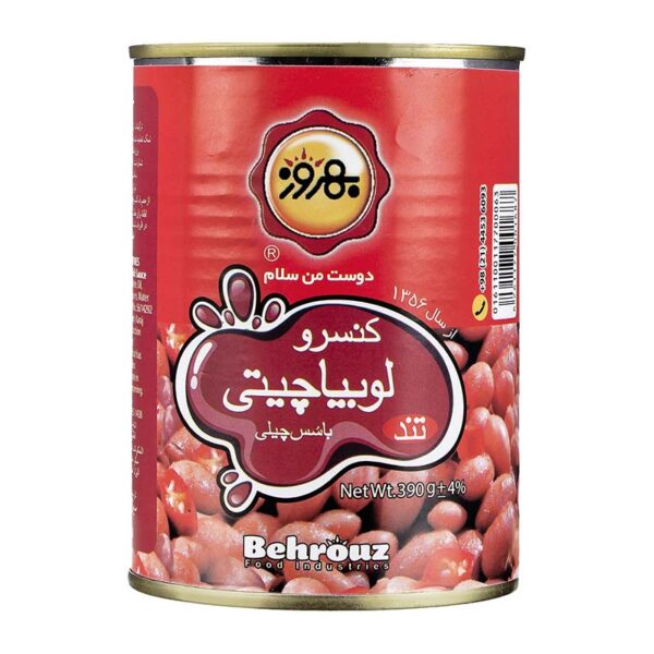 کنسرو لوبيا در سس چيلي 390 گرمي بهروز