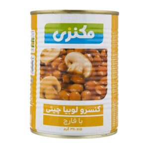 کنسرو لوبيا با قارچ 380 گرمي مکنزي