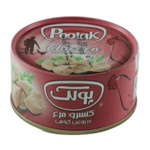 کنسرو مرغ در روغن 180 گرمي با درب کليدار پولک