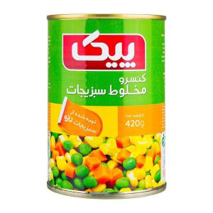 کنسرو مخلوط سبزیجات 420 گرم PEAK