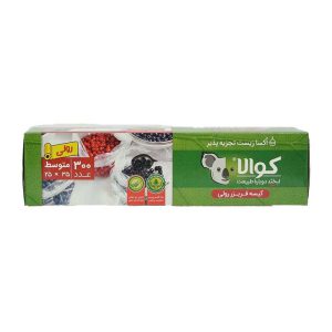 کيسه فريزر رول تجزيه پذير 25*35 جعبه 300 ع کوالا