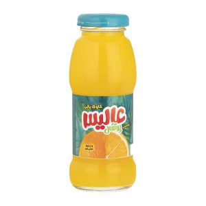 آبمیوه نکتارشیشه پرتقال200cc عالیس