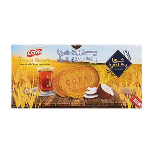 بيسکويت جعبه اي گندم با طعم نارگيل 900 گ کوپا