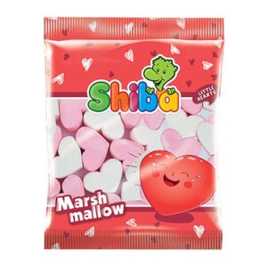 مارشمالو قلبي 50 گرم شيبا