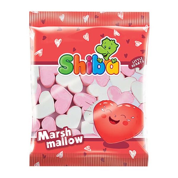 مارشمالو قلبي 50 گرم شيبا