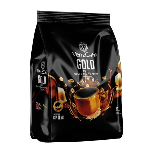 قهوه فوری گلد با جنسینگ سلفونی 40ع 80گ Venz Café