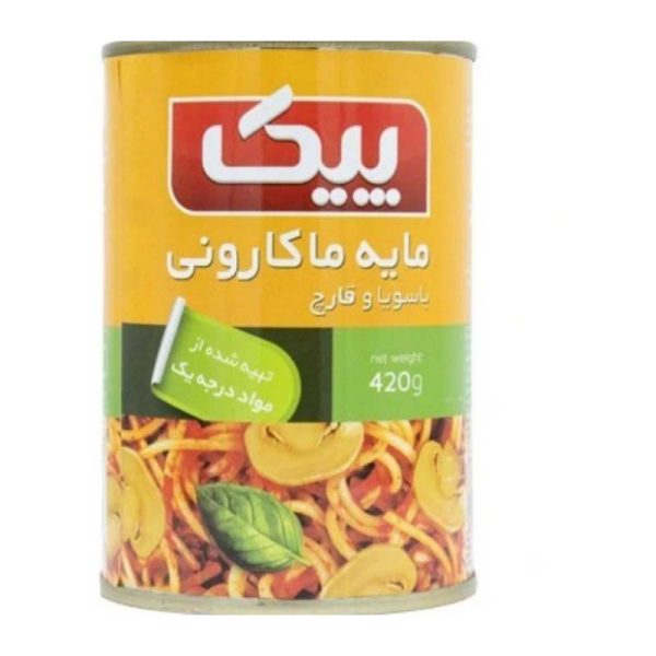 کنسرو مایه ماکارونی با سویا و قارچ 420گ PEAK