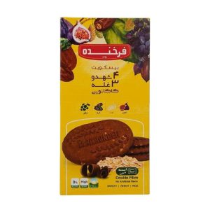 بیسکویت 4شهد و 3غله کاکائویی 215گرم فرخنده