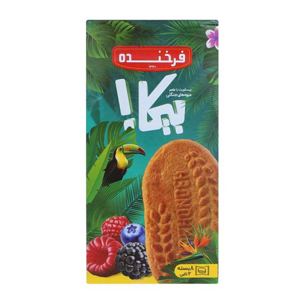 بیسکویت بیکا میوه های جنگلی 215گرم فرخنده