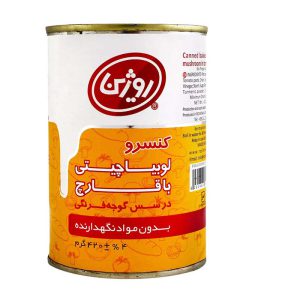 کنسرو لوبيا با قارچ در سس گوجه 420گ روژين تاک