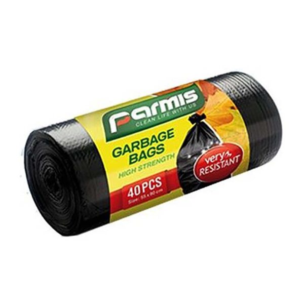 کيسه زباله توپي نيم کيلويي 40ع 80*55 پرميس