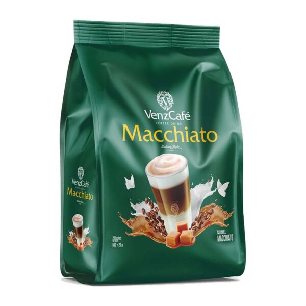 پودر قهوه فوری ماکییاتو با کارمل 20ع 500گ ونزکافه پودر قهوه فوری ماکییاتو با کارمل 20ع 500گ ونزکافه