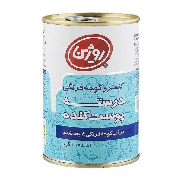 کنسرو گوجه پوست کنده 410گ روژين