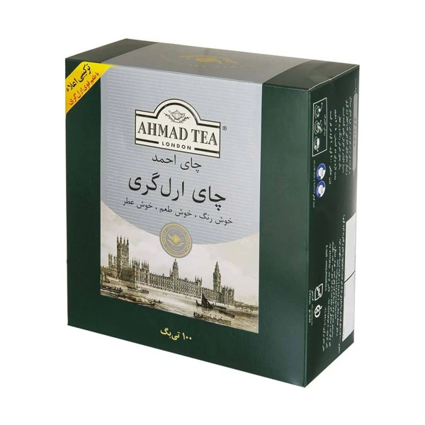 چای کیسه ای ارل گری احمد 100 عددی