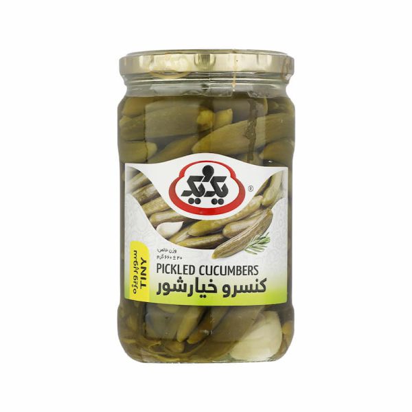 خیار شور ویژه شیشه 650گ یک و یک