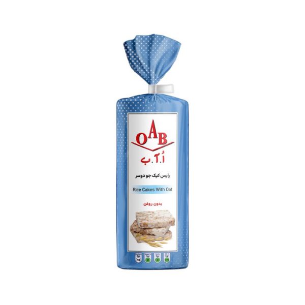 رایس کیک جو دوسر 100 گرمی OAB | دیابت شاپ‎ غلات حجیم شده برپایه برنج کیک برنجی جو دو سر 100گ OAB