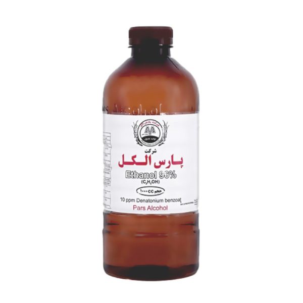 الکل اتیلیک طبی 96 درصد برند پارس الکل حجم 1 لیتر