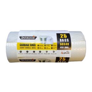كيسه زباله رولي پرفراژ دار سفيد 25ع 40*50 داركوب