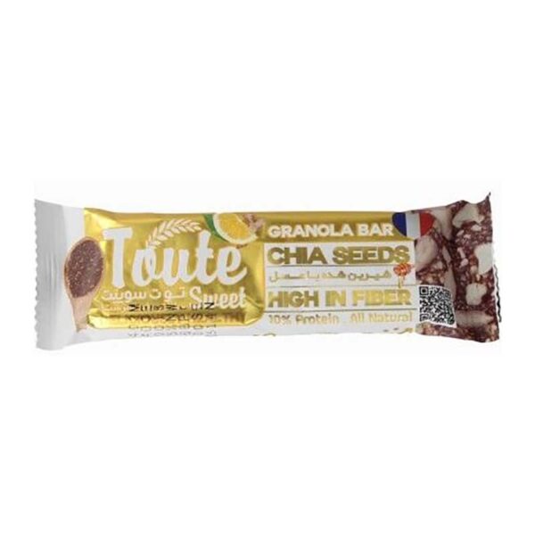 گرانولا بار دانه چيا و ليمو لفاف 35 گرمي توت سوييت