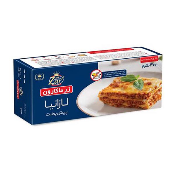 لازانیا نیم پخت 300g زر ماکارون