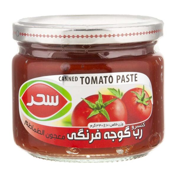 رب گوجه فرنگی شیشه 340 گرمی سحر