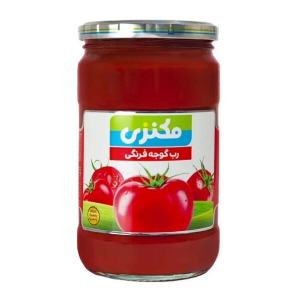 رب گوجه 690 گرمي شيشه اي مکنزي رب گوجه 690 گرمي شيشه اي مکنزي