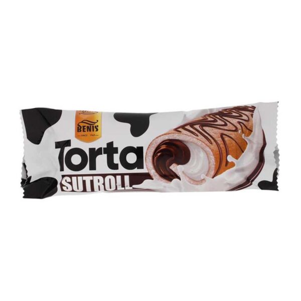 کيک رولي کرم کاکائو وانيل سوترول 30 گرم بنيس