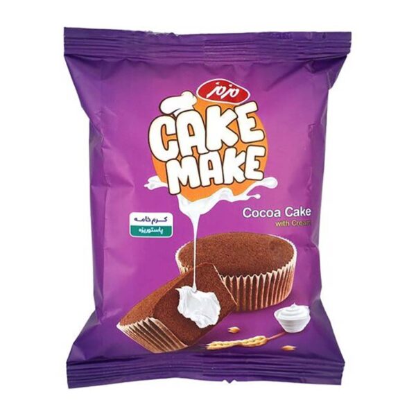 کيک شيفون شکلاتي با کرم خامه ميک 50 گرم مزمز
