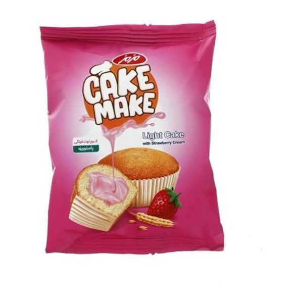 کيک شيفتون ساده کرم توت فرنگي ميک 52گرم مزمز