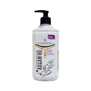 کرم مرطوب کننده دست و صورت مخصوص پوست نرمال+روغن آرگان پمپی 375 میل باربارا
