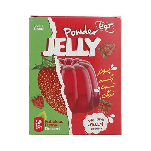 ژله توت فرنگی جعبه ایی 100گرم کوپا ژله توت فرنگی جعبه ایی 100گرم کوپا