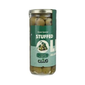 زیتون شور سبز با مغز هالوپینو500 گ ورژن
