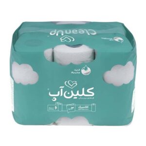 دستمال حوله ای طرح ابر 6 رول کلین آپ