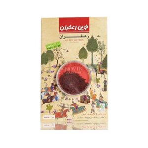 زعفران نیم گ قوطی گرد شاهنامه نوین زعفران