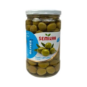 زیتون شور با هسته معمولی شیشه 670گ سمیران