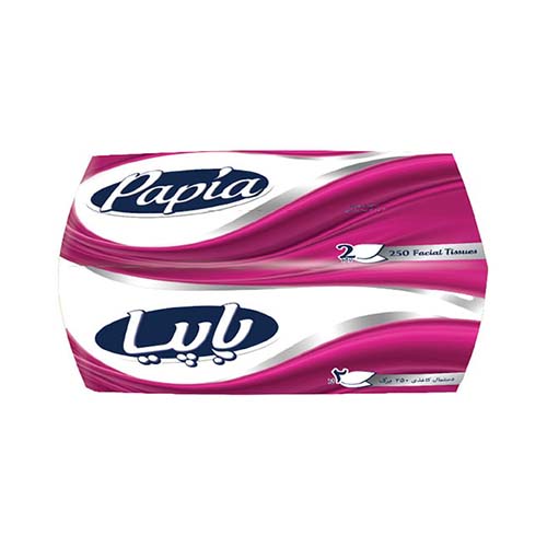 دستمال کاغذي بسته بندي سافت 250 برگ 2 لا پاپيا دستمال کاغذي بسته بندي سافت 250 برگ 2 لا پاپيا