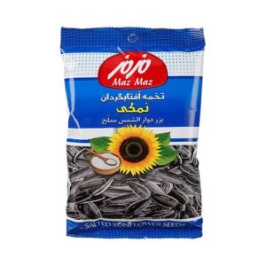 تخمه آفتابگردان پوستدارنمکي100گرم مزمز