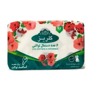 دستمال توالت 6 عددي سفيد گلريز