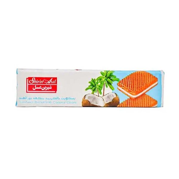 بيسکويت کرمدارمانژ نارگيل 120g شيرين عسل