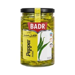 ترشي فلفل سبز شيشه 570 گرمي بدر