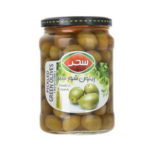 زیتون شور شیشه 640 گرمی سحر