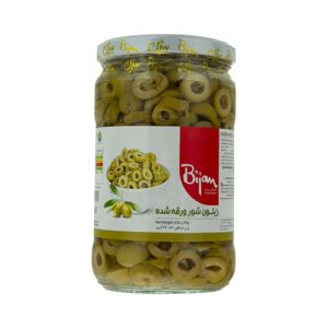 زیتون شور ورقه شده 630 گرمی بیژن
