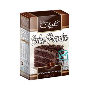 پودر کیک کاکائویی جعبه مقوایی 500 گرم گلیران