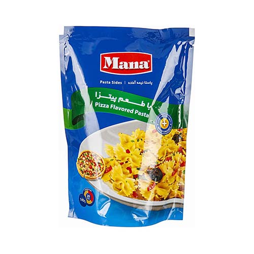 پاستا نیمه آماده با طعم پیتزا 145 گرمی مانا پاستا نیمه آماده با طعم پیتزا 145 گرمی مانا