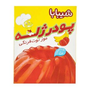 پودر ژله موز توت فرنگی 100 گرمی شیبابا