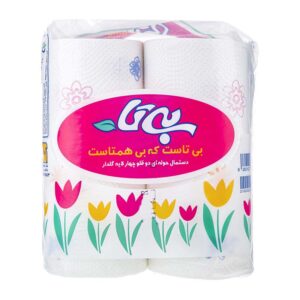دستمال حوله ای دوقلو بی تا گلدار(4رنگ) قدرت جذب بالا بی تا