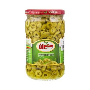 زیتون شور ورقه شده 630 گرمی سمیران