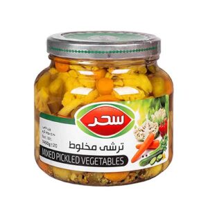 ترشی مخلوط شیشه اختصاصی 1450 گرمی سحر