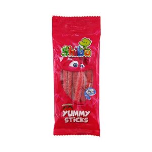 پاستیل اکسترودی 90 گرمی توت فرنگی شکری شیبا