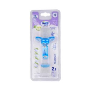 پستانک ارتودنسي ضدحساسيت با زنجير و درپوش محافظ سايز 1 کد wee care P110